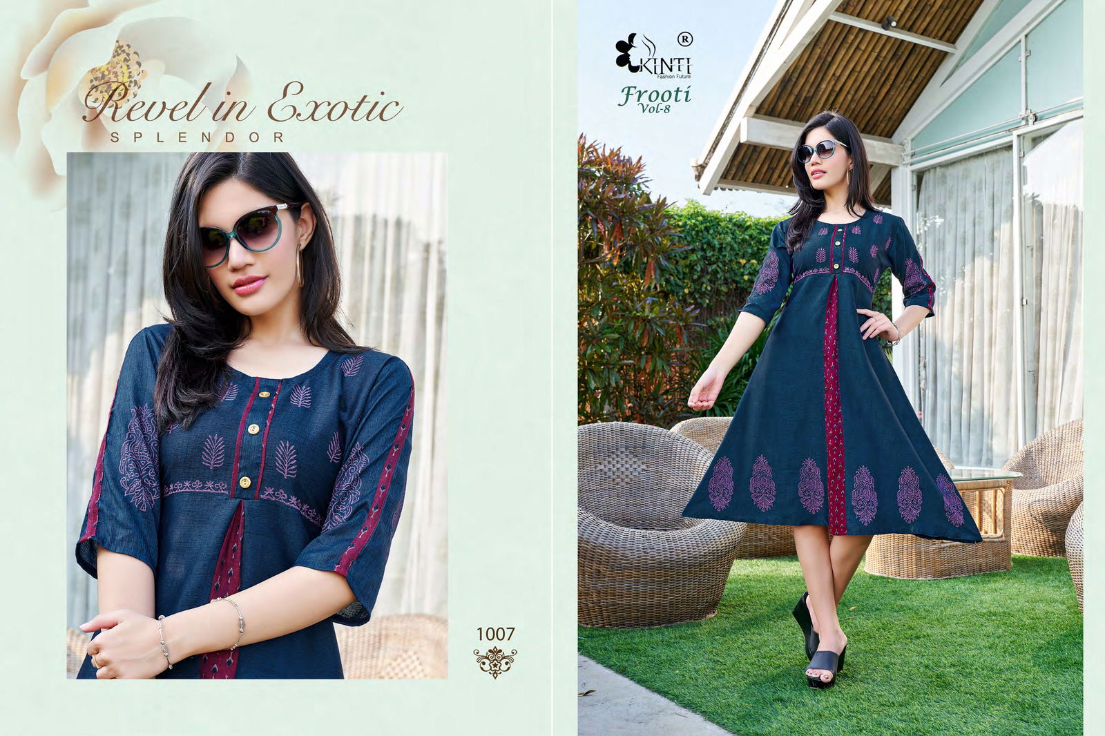 Kinti Frooti Block Wholesale Designer Printed Kurtis Catalog